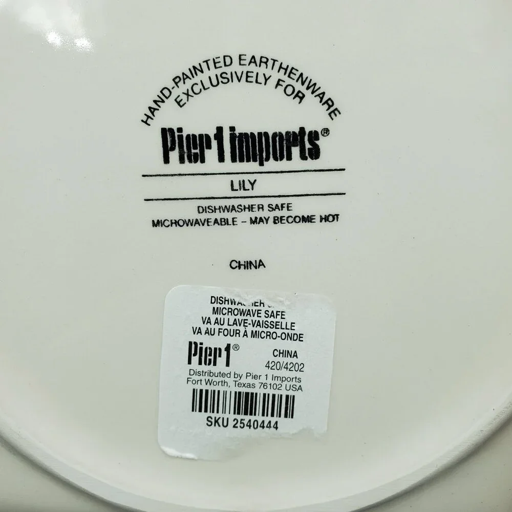 Pier 1 Lily Salad Plates Pier 1 Imports Purple Flowers Dessert Plates
